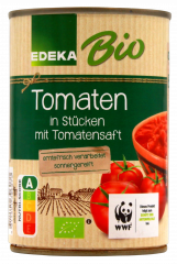 EDEKA Bio Tomaten in Stücken, 12 x 400g Dosen