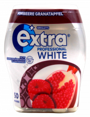 Wrigleys Extra Professional White Himbeere Granatapfel ohne Zucker, 12 x 50er Dosen