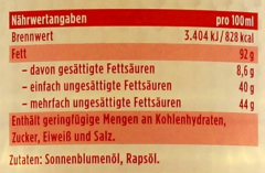Biskin Gold Reines Pflanzenöl, 6 x 750ml Flaschen