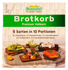 Mestermacher Brotkörbchen premium Vollkornbrot, 12 x 500g Packung