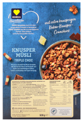 Edeka Herzstücke Knuspermüsli Triple Choc, 7 x 500g Packung