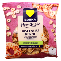 Edeka Herzstücke Haselnusskerne naturbelassen gehobelt, 15 x 100g Beutel
