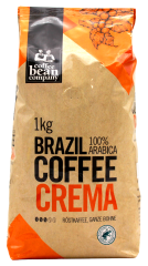 Coffee Bean Company Brazil Coffee Crema 100% Arabica ganze Bohne, 8 x 1 kg Beutel