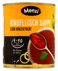 Menzi Rindfleisch Suppe stark konzentriert, 6 x 800ml Dose