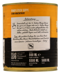 Menzi Rindfleisch Suppe stark konzentriert, 6 x 800ml Dose