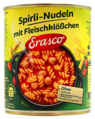 Erasco Spirli-Nudeln mit Fleischklößchen, 6 x 800g Dose