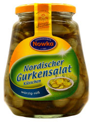 Nowka Nordischer Gurkensalat würzig-süß, 5 x 290g Glas