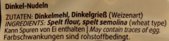 Dorfmühle Oberschwäbische Dinkel Band-Nudeln vegan, 6 x 500g Beutel