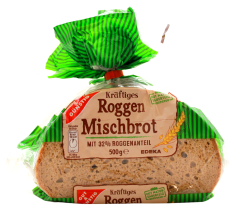 Gut & Günstig kräftiges Roggen Mischbrot, 6 x 500g Packung