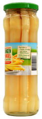 Gut & Günstig Stangenspargel weiß, geschält, 6 x 205g Glas