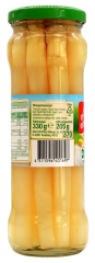 Gut & Günstig Stangenspargel weiß, geschält, 6 x 205g Glas