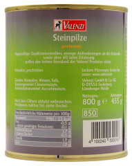 Valenzi Wildpilze Steinpilze geschnitten, 3 x 455g