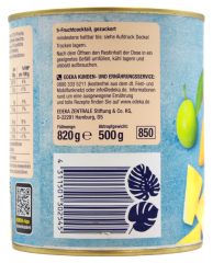 Edeka Herzstücke Fruchtcocktail aus 5 Früchten gezuckert, 6 x 500g Dose