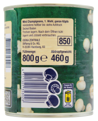 Edeka Herzstücke mini Champignons 1 Wahl ganze Köpfe, 6 x 460g Dose