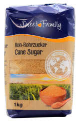 Sweet Family Roh-Rohrzucker unraffiniert, 5 x 1 kg Packung