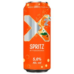 Bitburger X2 Spritz Bitterorange Bier Mix 5% vol., 24 x 0.5 l Dose EINWEG