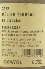 Winzer der Rheinhessischen Schweiz Müller-Turgau Weißwein halbtrocken 12% vol., 6 x 0.75 l Flasche