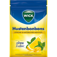 Wick Zitrone & Natürliches Menthol ohne Zucker 20 x 72g Beutel