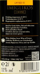 Cavino Imiglykos Weißwein lieblich 11% vol., 6 x 2 l Flasche