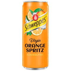 Schweppes Virgin Orange Spritz alkoholfrei, 12 x 0.33 l Dose EINWEG