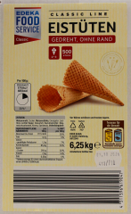 Classic Line Eistüten gedreht ohne Rand, 1 x 6.25 kg Karton