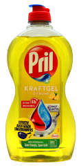 Pril Kraftgel Handgeschirrspülmittel Zitrone, 4 x 450ml Flasche