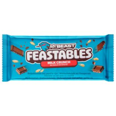 Mr. Beast Feastables Milk Crunch Schokoriegel, 10 x 60g Riegel
