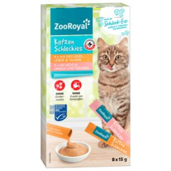 ZooRoyal Katzen Schleckies Geflügel, Leber & Lachs, 11 x 120g Packung