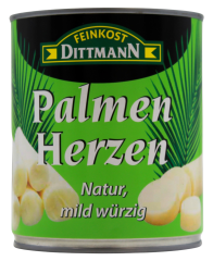 Feinkost Dittmann Palmen Herzen natur mild würzig, 6 x 500g Dose