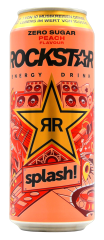 Rockstar Energy Drink Peach Flavor Zero Sugar, 12 x 0.5 l Dose EINWEG