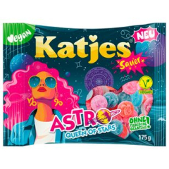 Katjes Astro Queen of Stars sauer Fruchtgummi vegan, 20 x 175g Beutel