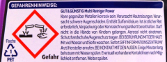 Gut & Günstig Multireiniger Power, 5 x 1 l Sprüflasche