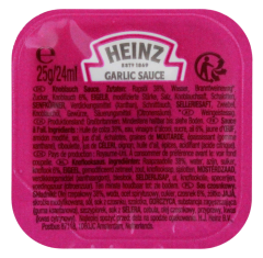 Heinz Garlic Sauce, 100 x 25g Schale