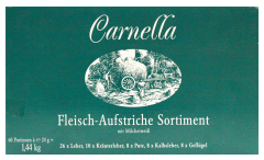 Carnella Fleisch-Aufstriche Mix Sortiment, 1 x 1.44 kg Karton (60 x 24g Portionsschälchen)