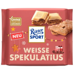 Ritter Sport Winter Weisse Spekulatius Schokolade, 11 x 100g Tafel