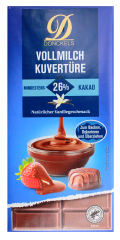 Donckels Vollmilch Kuvertüre 26% Kakao, 17 x 200g Tafel