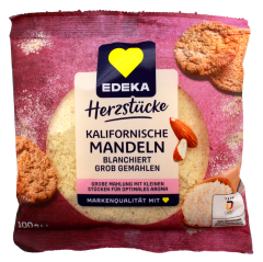 Herzstücke kalifornische Mandel blanchiert und grob gemahlen, 9 x 100g Beutel