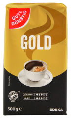 Gut & Günstig Röstkaffee Gold, 6 x 500g Packung