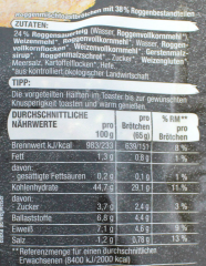 Edeka Bio Finn Brød Roggenmischtoastbrötchen, 7 x 260g Packung