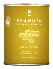 P-Stash Erdnüsse mit Sesam- und Zitronengeschmack, 12 x 60g Dose