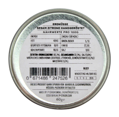 P-Stash Erdnüsse mit Sesam- und Zitronengeschmack, 12 x 60g Dose