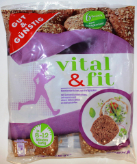 Gut & Günstig Vital & Fit Mehrkornbrötchen, 6 x 540g Beutel
