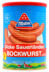 Metten Dicke Sauerländer Bockwurst, 6 x 500g Dose