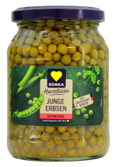 Herzstücke junge Erbsen extra fein, 6 x 230g Glas