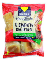 Herzstücke 8 Ciabatta Brötchen, 6 x 560g Beutel