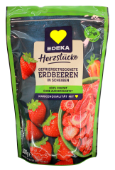 Herzstücke Gefriergetrocknete Erdbeeren in Scheiben, 2 x 100g Beutel