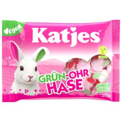 Katjes Grün-Ohr Hase Schumzucker vegan, 14 x 210g Beutel