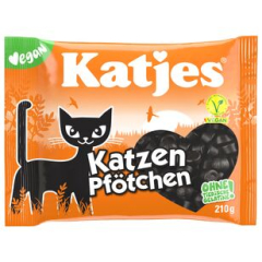 Katjes Katzen Pfötchen Lakritz vegan, 20 x 210g Beutel