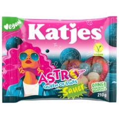 Katjes Astro Queen of Stars Fruchtgummi Sauer vegan, 18 x 210g Beutel