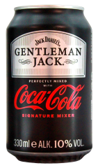 Jack Daniel's Gentelman Jack & Coca-Cola Signature Mixer 10% vol., 12 x 0.33 l Dose EINWEG